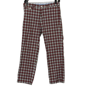 Ralph Lauren Polo Pants Mens Size 32 Red white Plaid Suffield Fit Vintage Chino